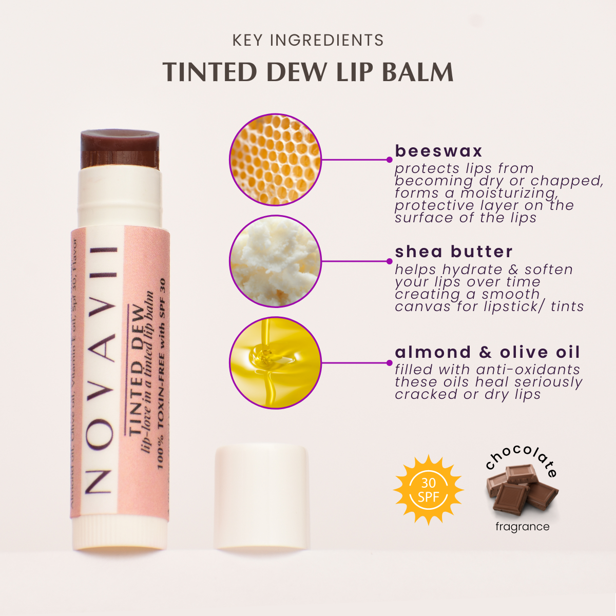 Tinted Dew - Tinted Lip Balms with SPF30