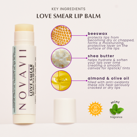 Love Smear - Lip Balms with SPF30 (Tint-less)