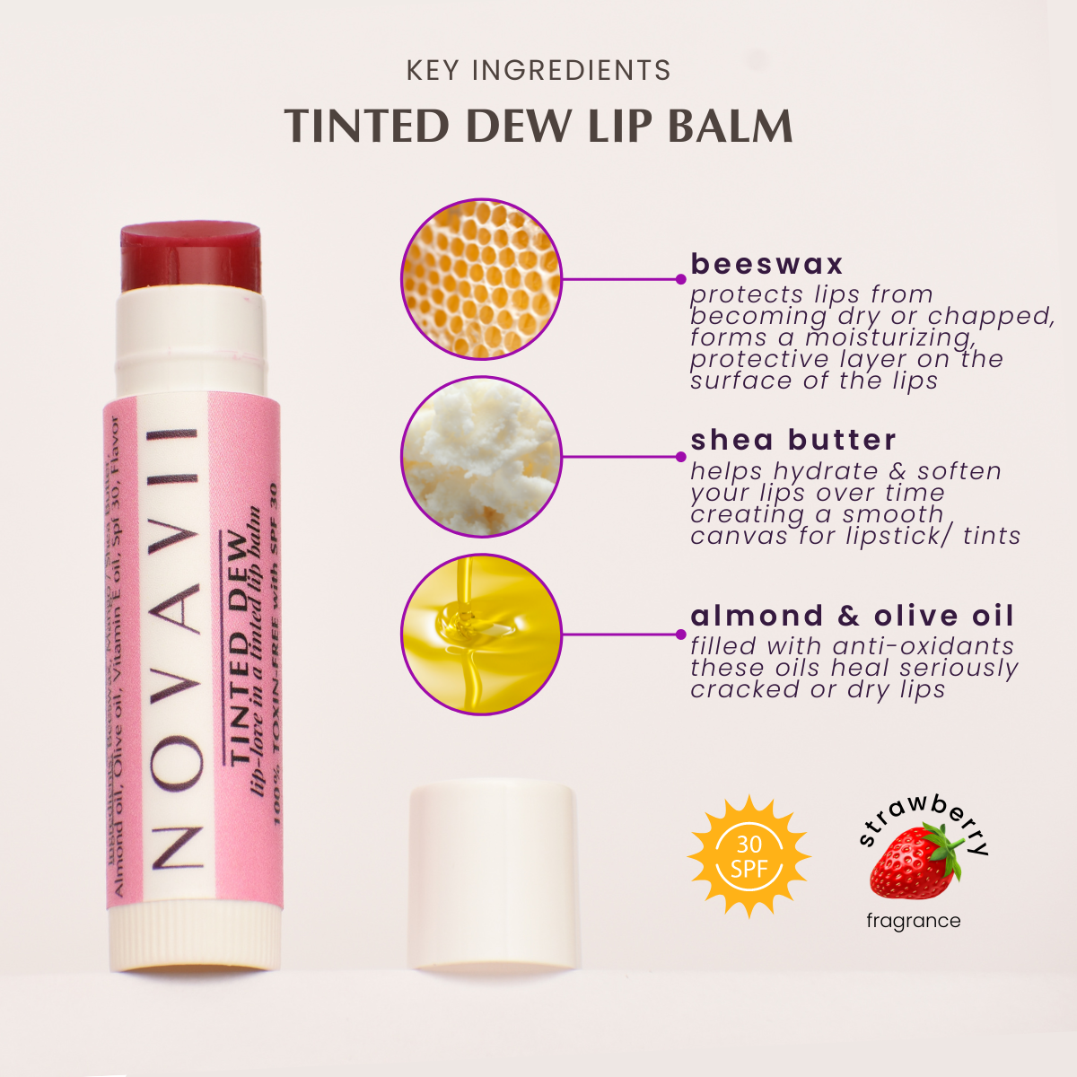 Tinted Dew - Tinted Lip Balms with SPF30